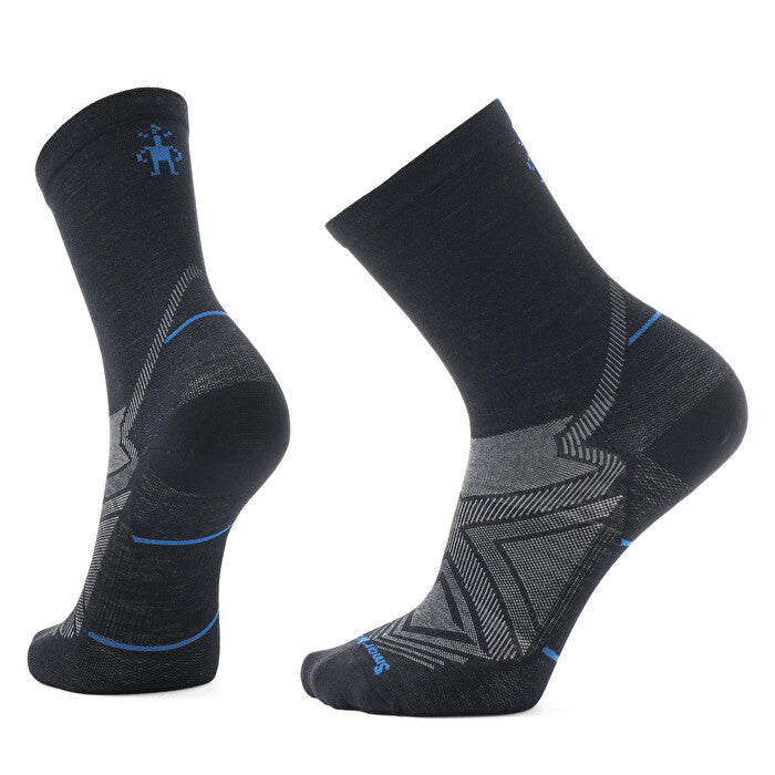 Smartwool Run Zero Cushion Mid Crew Unisex - Black - Frontrunner Colombo